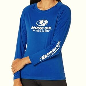 Staghorn Women's Mossy Oak Long Sleeve Fishing Tee in Blue Size S